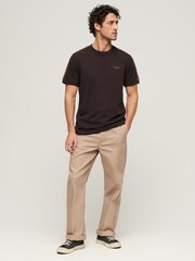 Superdry Brown Essential Logo Retro T-Shirt - Image 2 of 6