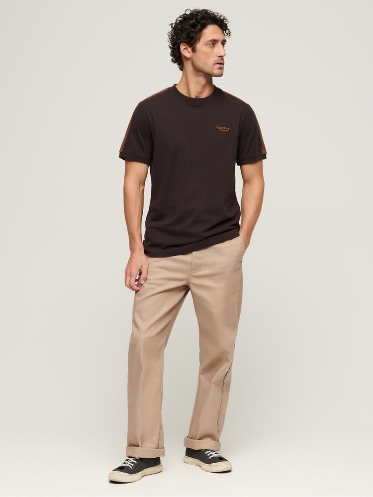 Superdry Brown Essential Logo Retro T-Shirt - Image 2 of 6