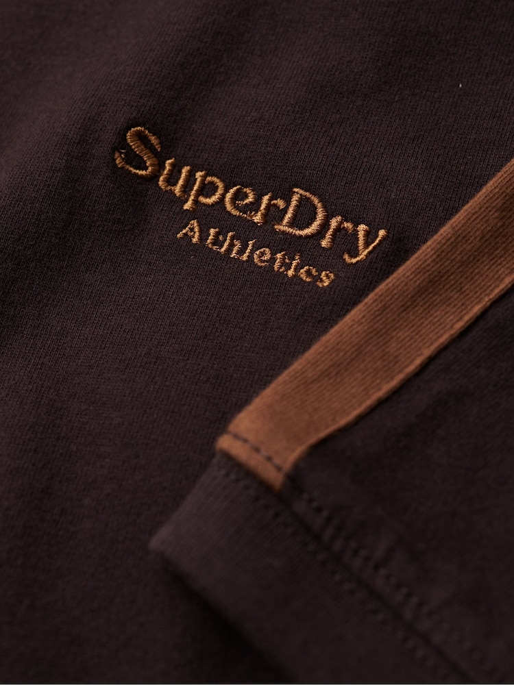 Superdry Brown Essential Logo Retro T-Shirt - Image 6 of 6