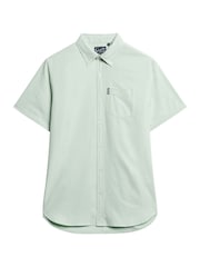 Superdry Green 100% Cotton Vintage Oxford Short Sleeved Shirt - Image 4 of 6