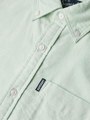 Superdry Green 100% Cotton Vintage Oxford Short Sleeved Shirt - Image 5 of 6