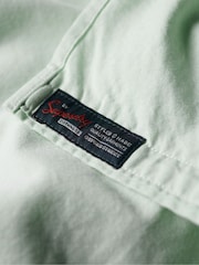Superdry Green 100% Cotton Vintage Oxford Short Sleeved Shirt - Image 6 of 6