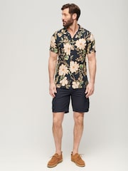 Superdry Black 100% Cotton Short Sleeve Hawaiian Printed Shirt - Image 2 of 6