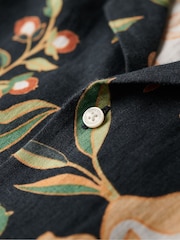 Superdry Black 100% Cotton Short Sleeve Hawaiian Printed Shirt - Image 6 of 6