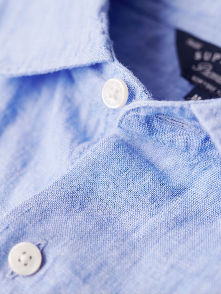 Superdry Blue Studios Casual Short Sleeved Shirt - Image 6 of 6