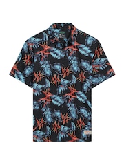 Superdry Blue Short Sleeve Hawaiian Printed Shirt - Image 4 of 6