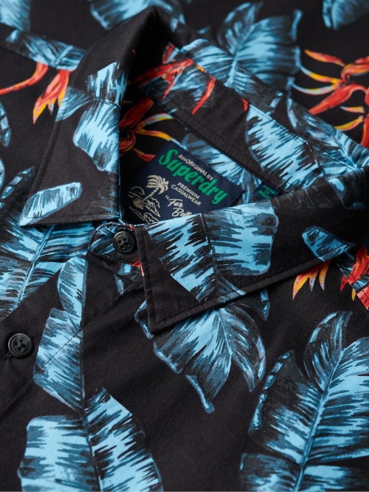 Albastru - Cămașă cu imprimeu hawaiian Superdry Mânecă scurtă - Image 5 of 6