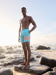 Superdry Blue Sportswear Logo 17" Swim Shorts - Image 1 of 5