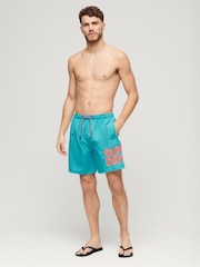 Superdry Blue Sportswear Logo 17" Swim Shorts - Image 3 of 5