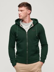 Superdry Forest Green Essential Logo Zip-Up Hoodie - Image 1 of 12