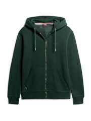 Superdry Forest Green Essential Logo Zip-Up Hoodie - Image 10 of 12