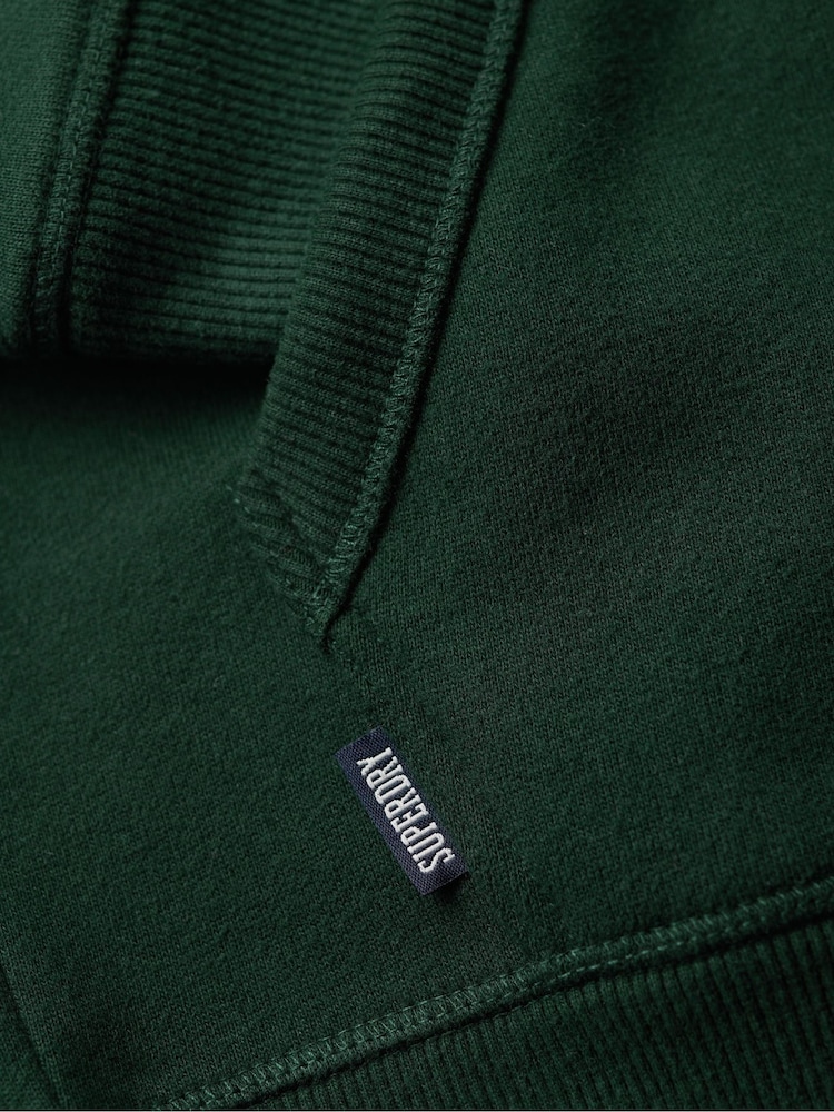 Superdry Forest Green Essential Logo Zip-Up Hoodie - Image 12 of 12