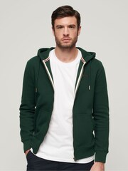 Superdry Forest Green Essential Logo Zip-Up Hoodie - Image 3 of 12