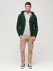 Superdry Forest Green Essential Logo Zip-Up Hoodie - Image 6 of 12