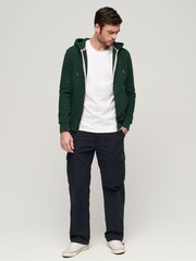 Superdry Forest Green Essential Logo Zip-Up Hoodie - Image 7 of 12