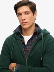 Superdry Forest Green Essential Logo Zip-Up Hoodie - Image 9 of 12