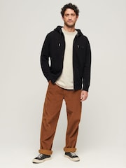 Superdry Black Essential Logo Zip Hoodie - Image 2 of 6