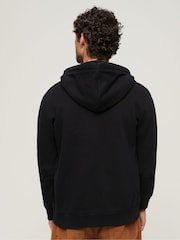 Superdry Black Essential Logo Zip Hoodie - Image 3 of 6