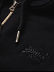 Superdry Black Essential Logo Zip Hoodie - Image 6 of 6
