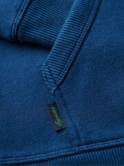 Superdry Pilot Mid Blue Essential Logo Zip-Up Hoodie - Image 6 of 6