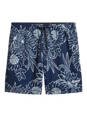 Superdry Blue Chrysanthemum Print Printed 15" Swim Shorts - Image 5 of 7