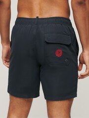 Superdry Navy Vintage Polo Shirt 17" Swim Shorts - Image 3 of 5
