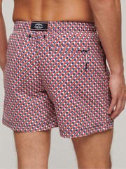 Superdry Tricolour Geo Print Printed 15" Swim Shorts - Image 2 of 4