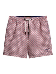 Superdry Tricolour Geo Print Printed 15" Swim Shorts - Image 4 of 4