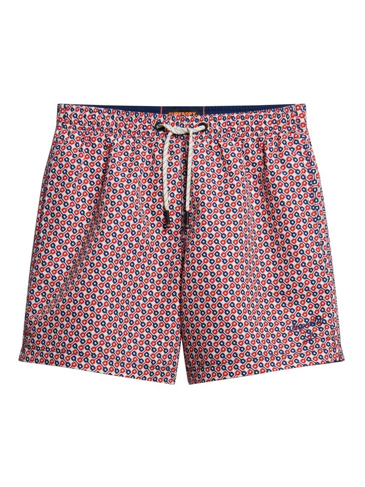 Superdry Tricolour Geo Print Printed 15" Swim Shorts - Image 4 of 4