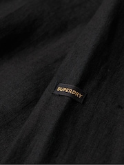 Superdry Black Studios Casual Linen Long Sleeved Shirt - Image 5 of 6