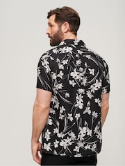 Superdry Black Open Collar Print Shirt - Image 2 of 6