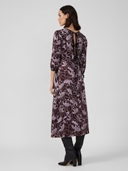 Great Plains Purple Mono Poppy Tie Back Dress - Image 2 of 5