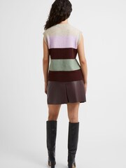Great Plains Natural Winter Stripe Knit Sleeveless Jumper - Image 2 of 5