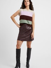 Great Plains Natural Winter Stripe Knit Sleeveless Jumper - Image 3 of 5