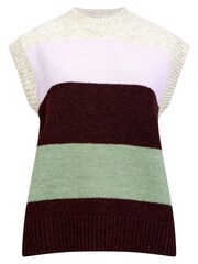 Great Plains Natural Winter Stripe Knit Sleeveless Jumper - Image 5 of 5