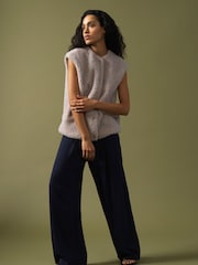 Great Plains Grey Winter Fluffy Gilet - Image 1 of 1