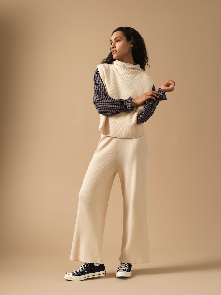 Great Plains White Winter Comfort Knit Trousers - Image 1 of 5