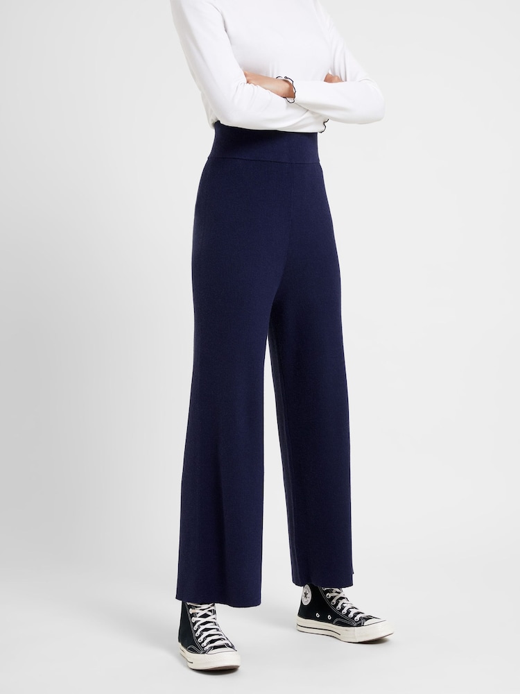 Great Plains Blue Winter Comfort Knit Trousers - Image 1 of 4