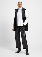 Great Plains Black Recycled Modern Sleeveless Puffa Jacket - Image 1 of 4