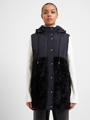 Great Plains Black Recycled Modern Sleeveless Puffa Jacket - Image 3 of 4
