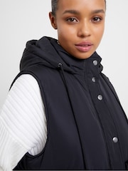 Great Plains Black Recycled Modern Sleeveless Puffa Jacket - Image 4 of 4