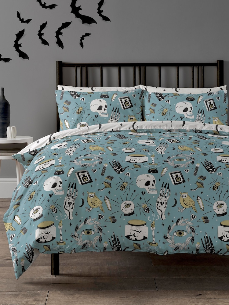 Copenhagen Home Blue Witches Brew Duvet Cover & Pillowcase Set - Image 1 of 3