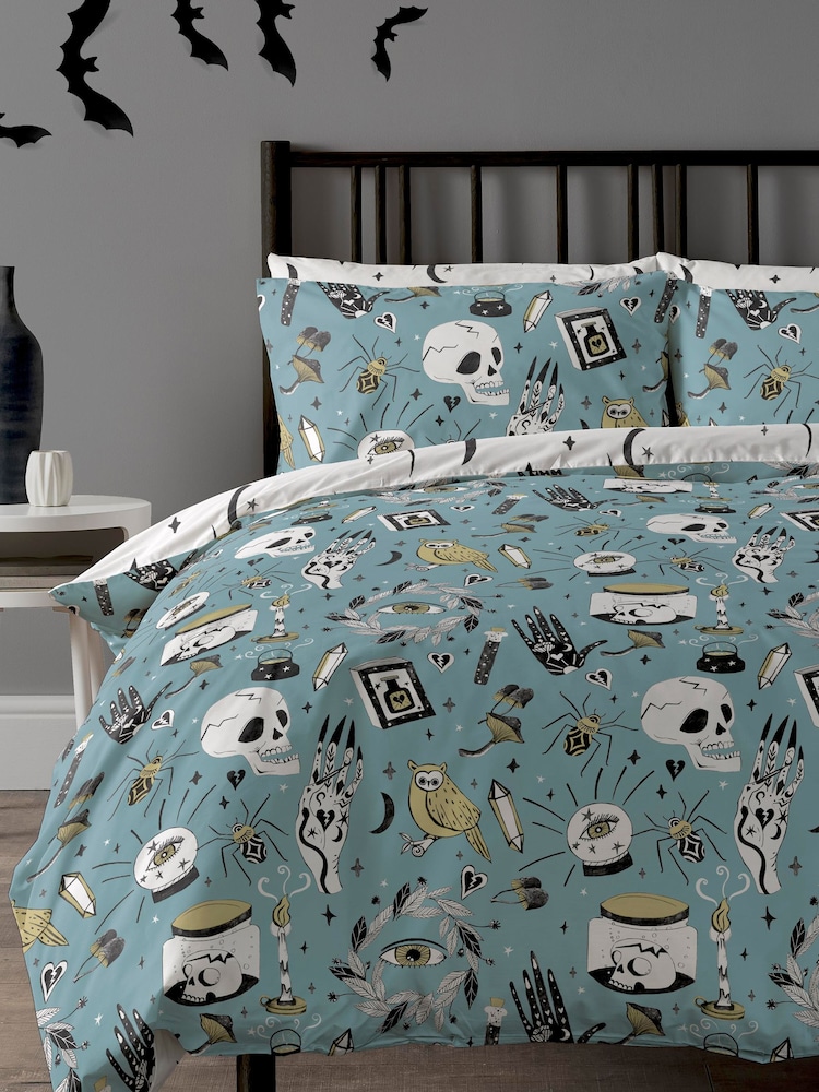 Copenhagen Home Blue Witches Brew Duvet Cover & Pillowcase Set - Image 2 of 3