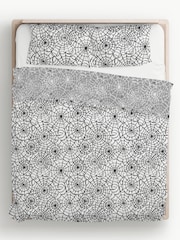 Copenhagen Home White Halloween Spider Web Duvet Cover & Pillowcase Set - Image 3 of 3