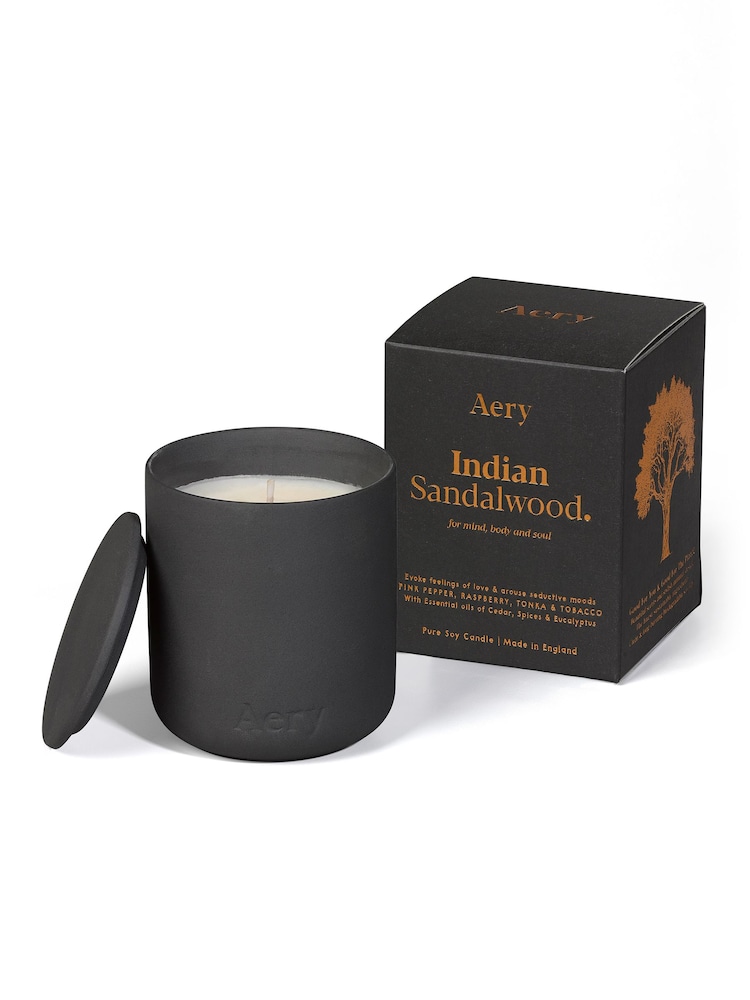 Aery Black Indian Sandalwood 280g Ceramic Candle - Image 4 of 4