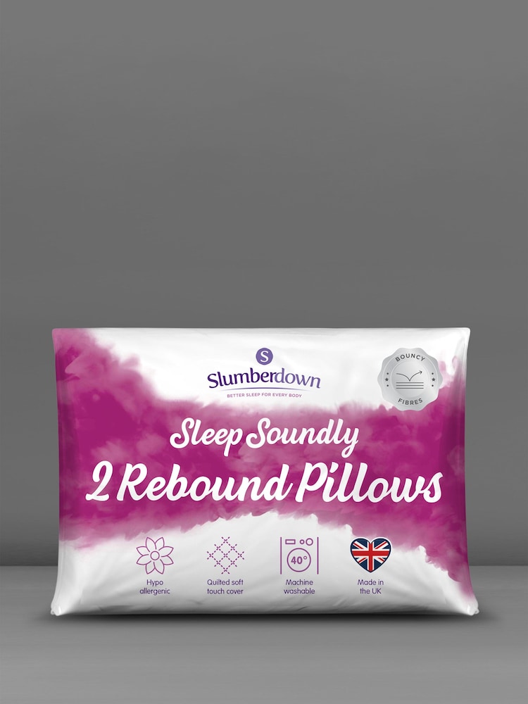 Slumberdown 2 Sleep Soundly Rebound Pillows - Image 10 of 10 Slumberdown 2 Sleep Soundly Rebound Pillows - Image 10 of 10