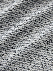 Bleu - Cuban Col Textured Jersey Manches courtes Chemises - Image 3 of 7