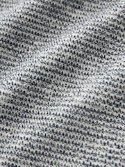 Bleu - Cuban Col Textured Jersey Manches courtes Chemises - Image 7 of 7
