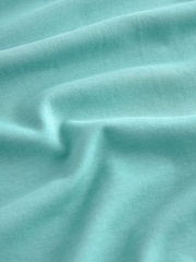 Aqua Blue 100% Cotton Short Sleeve Smart Collar Polo Shirt - Image 8 of 8