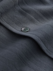 Slate Grey Textured Jersey Short Sleeve Shirt - Image 8 of 8